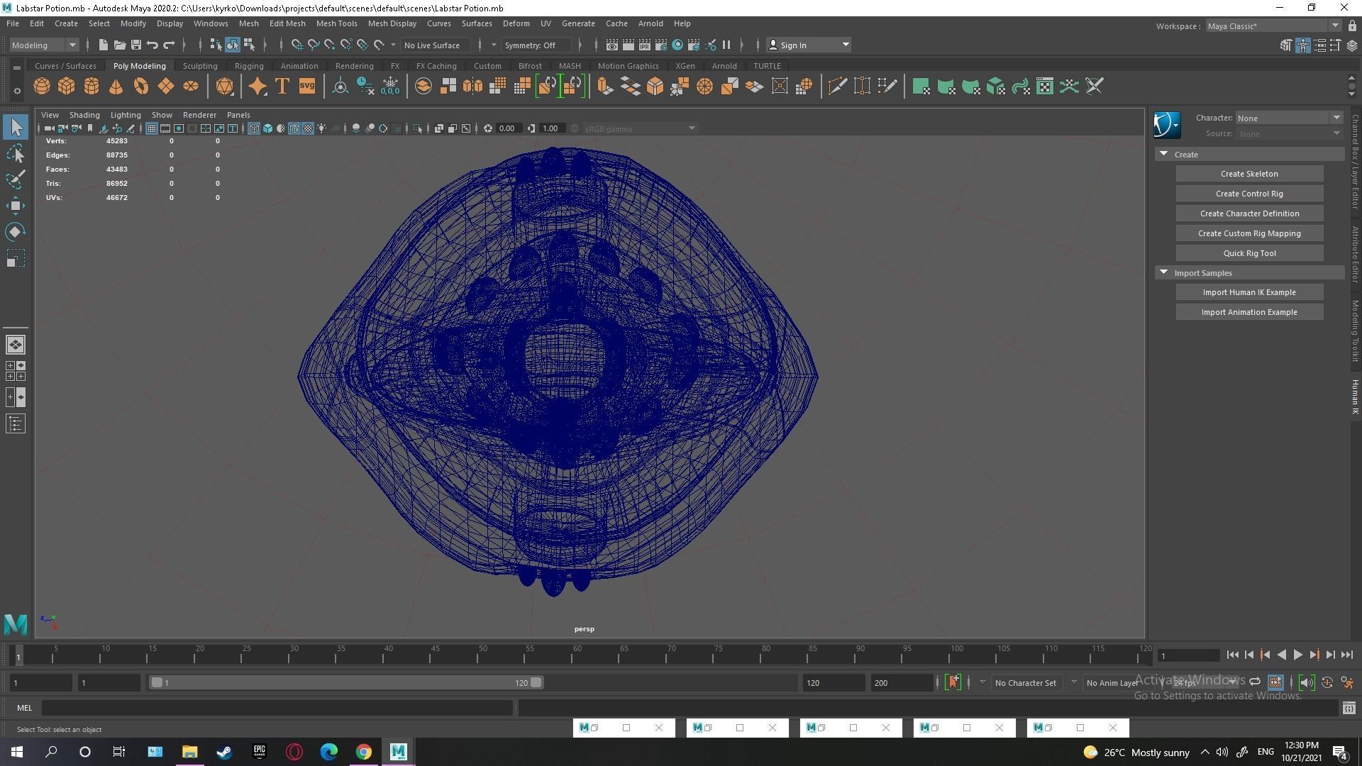Low Poly Labstar Potion Low-poly 3D model_3