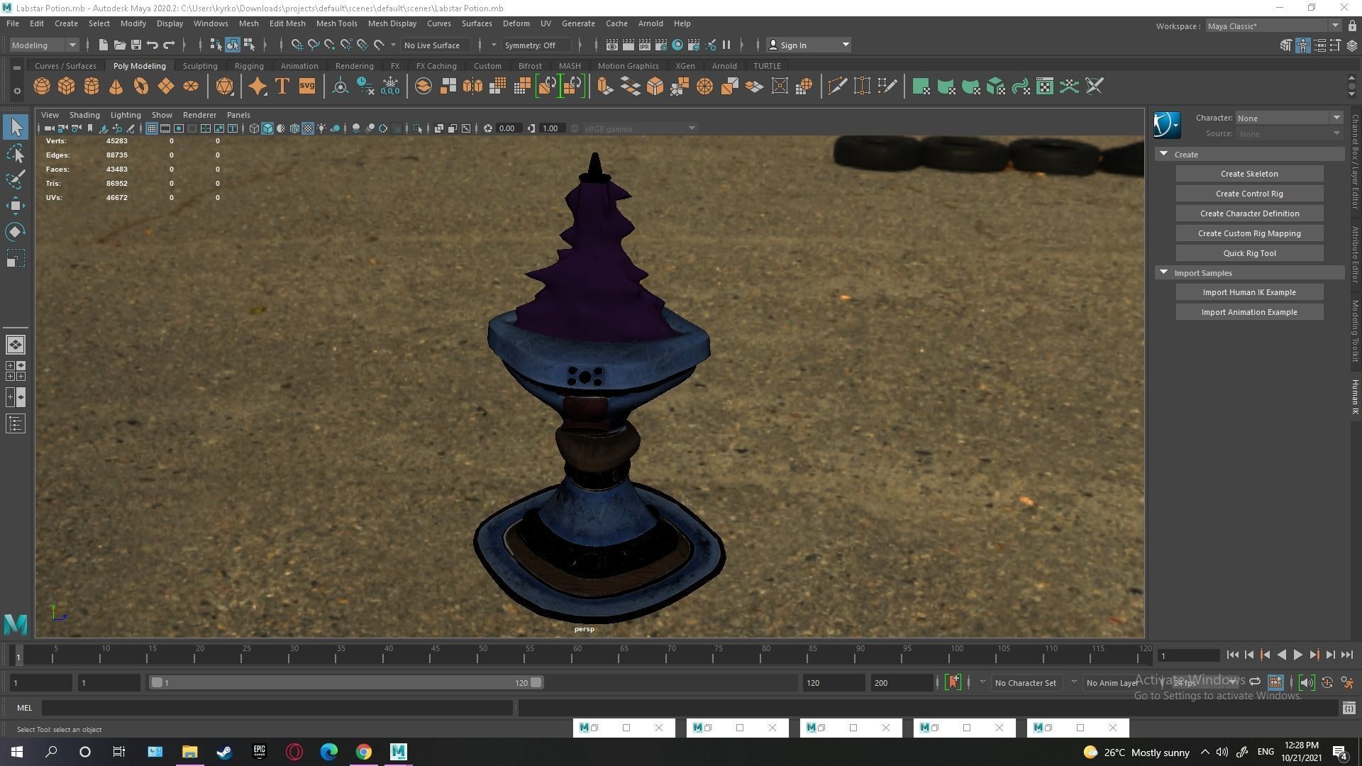 Low Poly Labstar Potion Low-poly 3D model_1