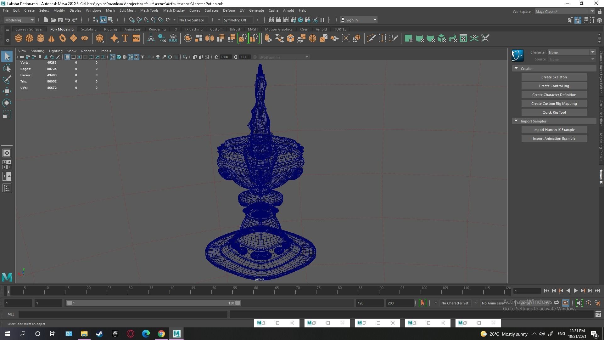 Low Poly Labstar Potion Low-poly 3D model_4