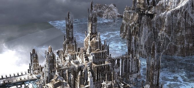 Fortress of Ice Kitbash 3D model