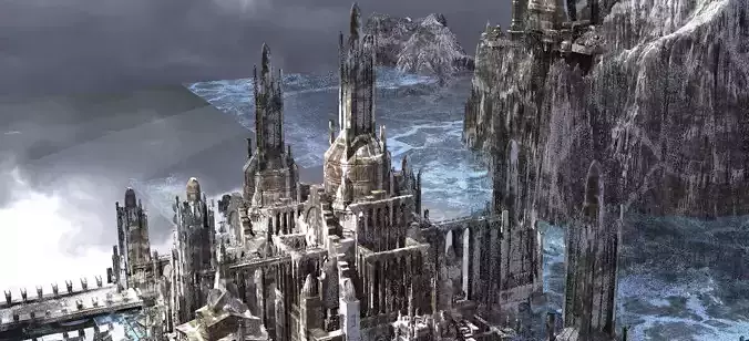 Fortress of Ice Kitbash 3D model