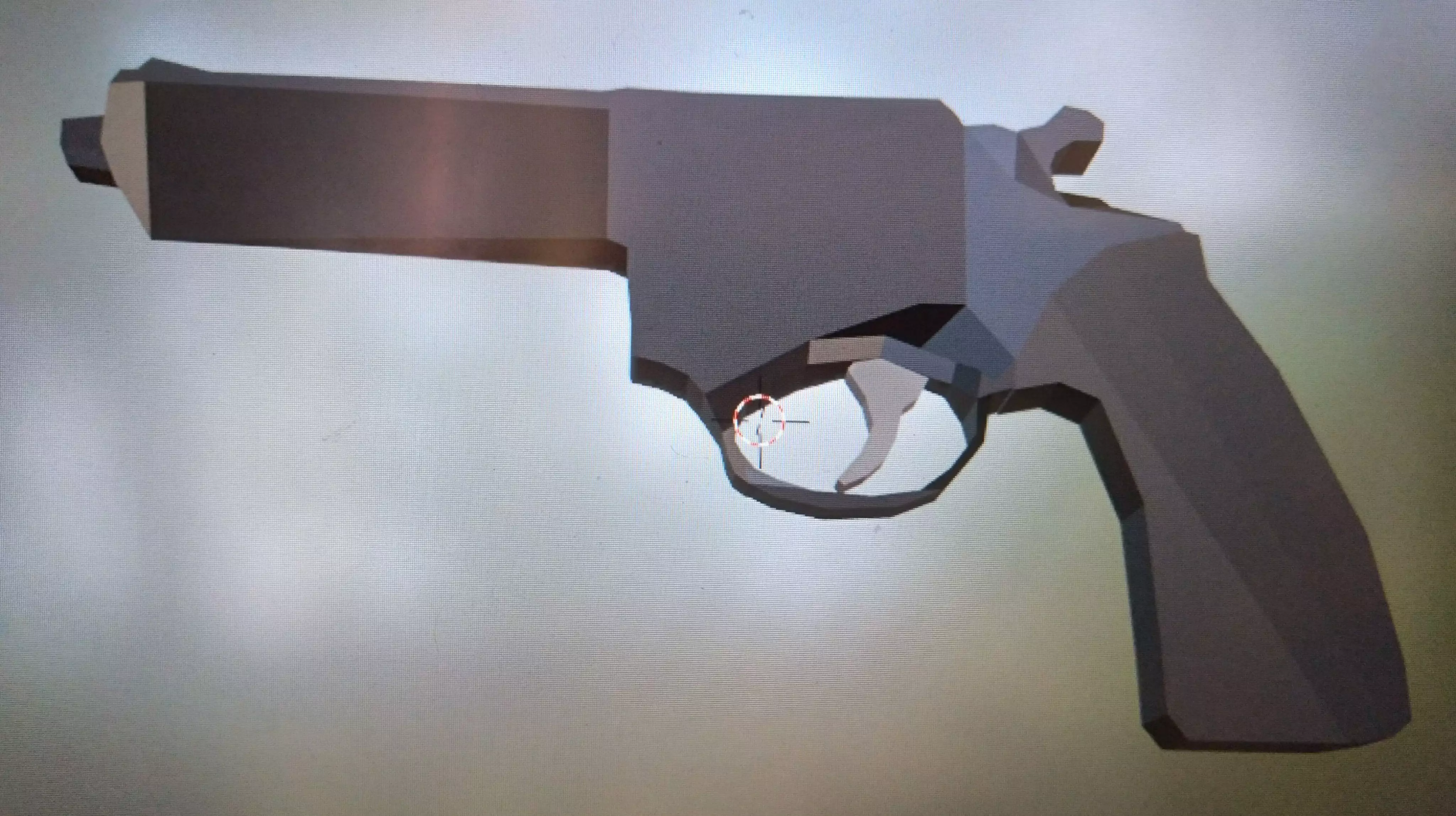 Starting Pistol Free low-poly 3D model
