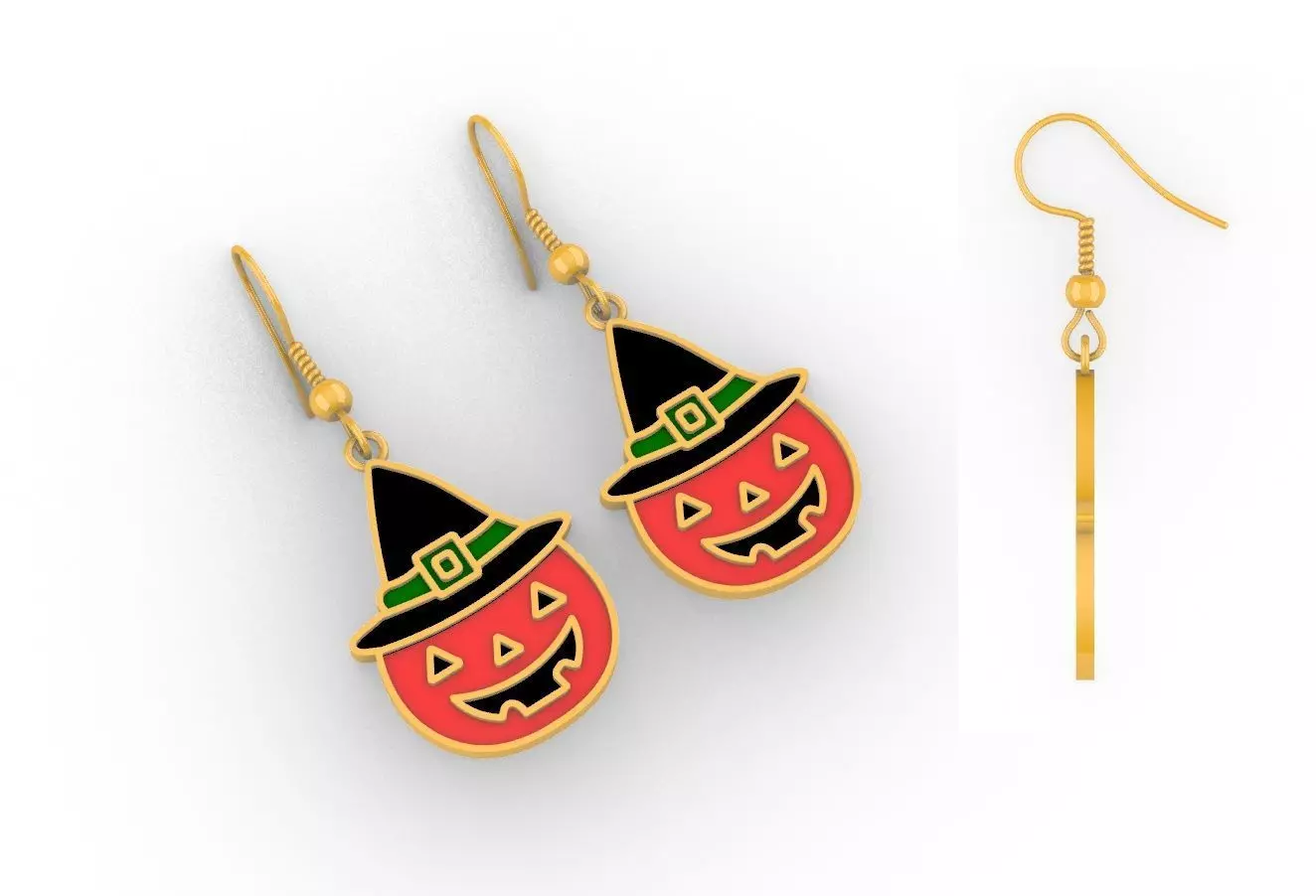 Halloween Earrings 3D print model_0