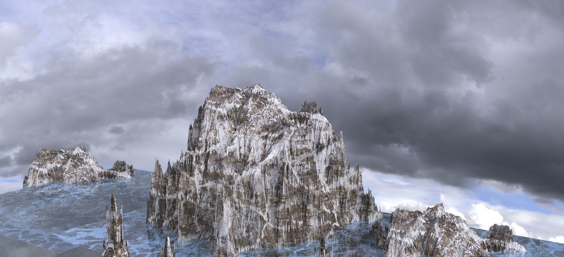 The Ice Queens Palace Kit bash  3D model_2