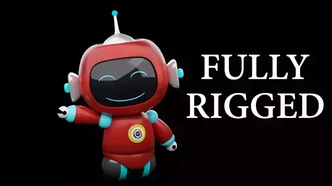 Robot - FULLY RIGGED Low-poly 3D model