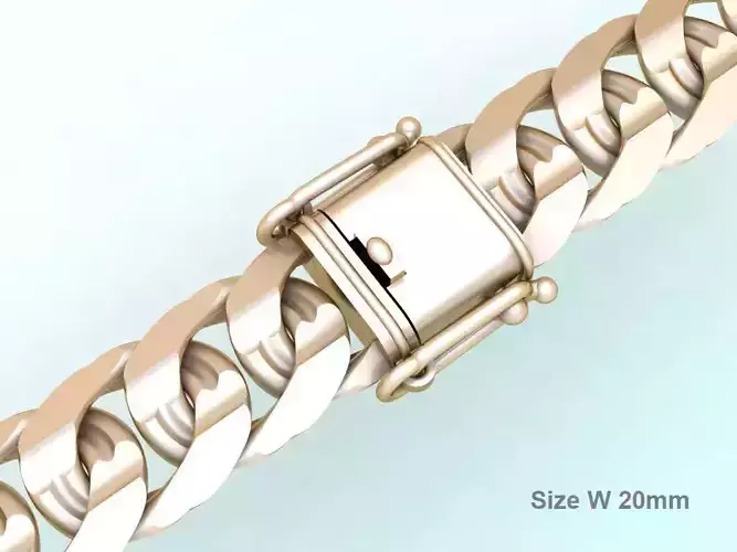 Chain bracelets - Miami Cuban link - Size W 20 mm - N636