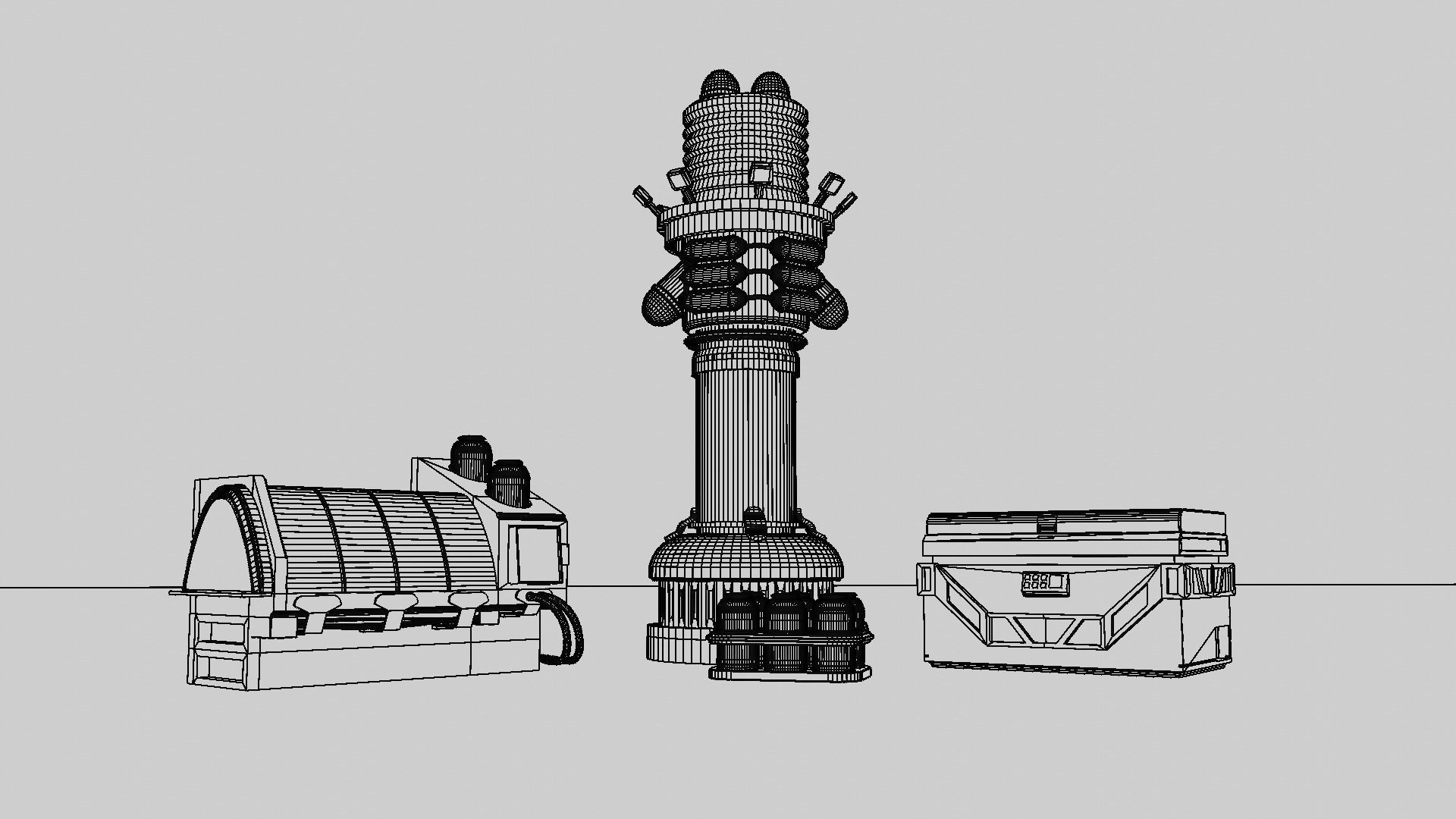 Sci-Fi Lab Assets 3D model_5