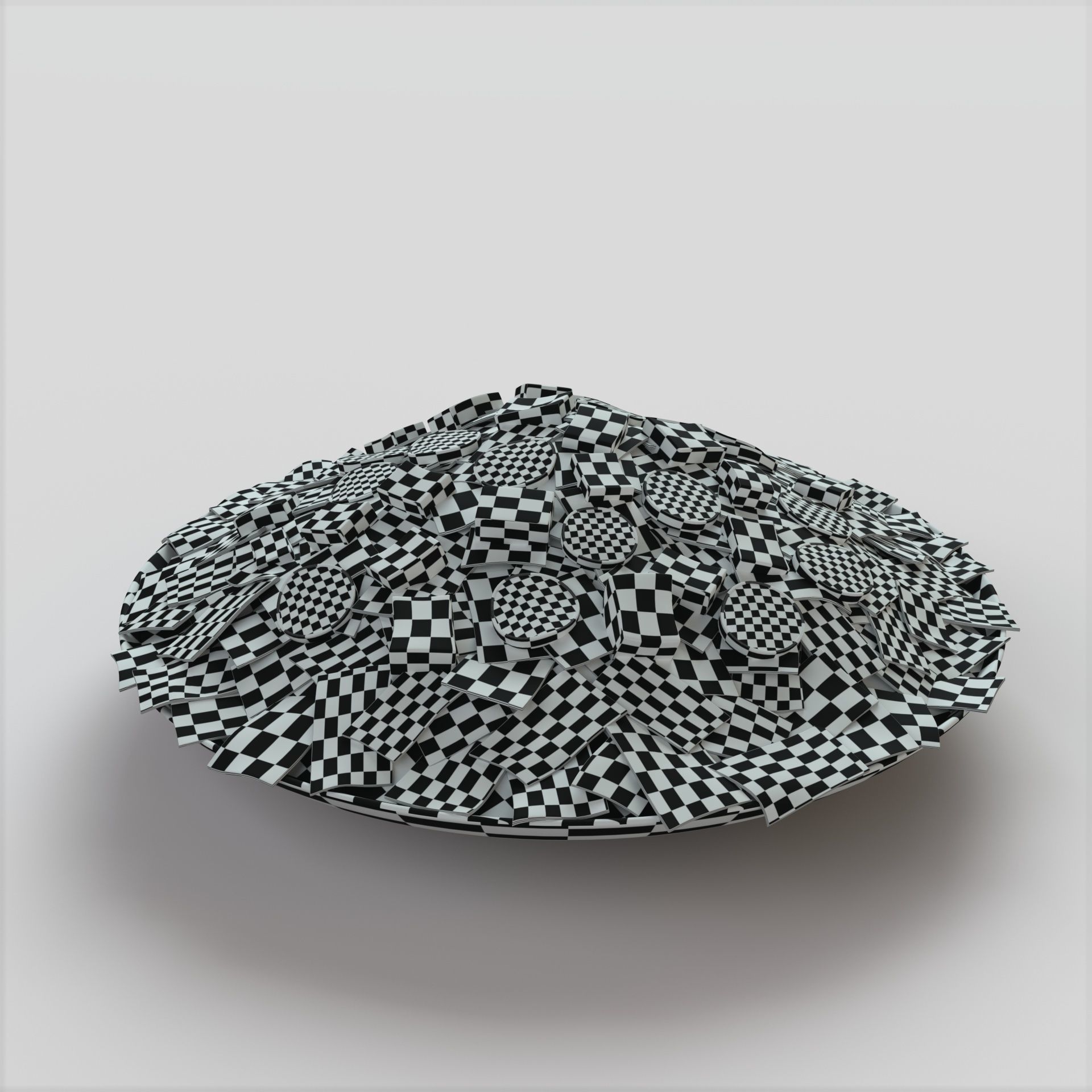 Beshbarmak pie with chocolate chips on top Low-poly 3D model_10