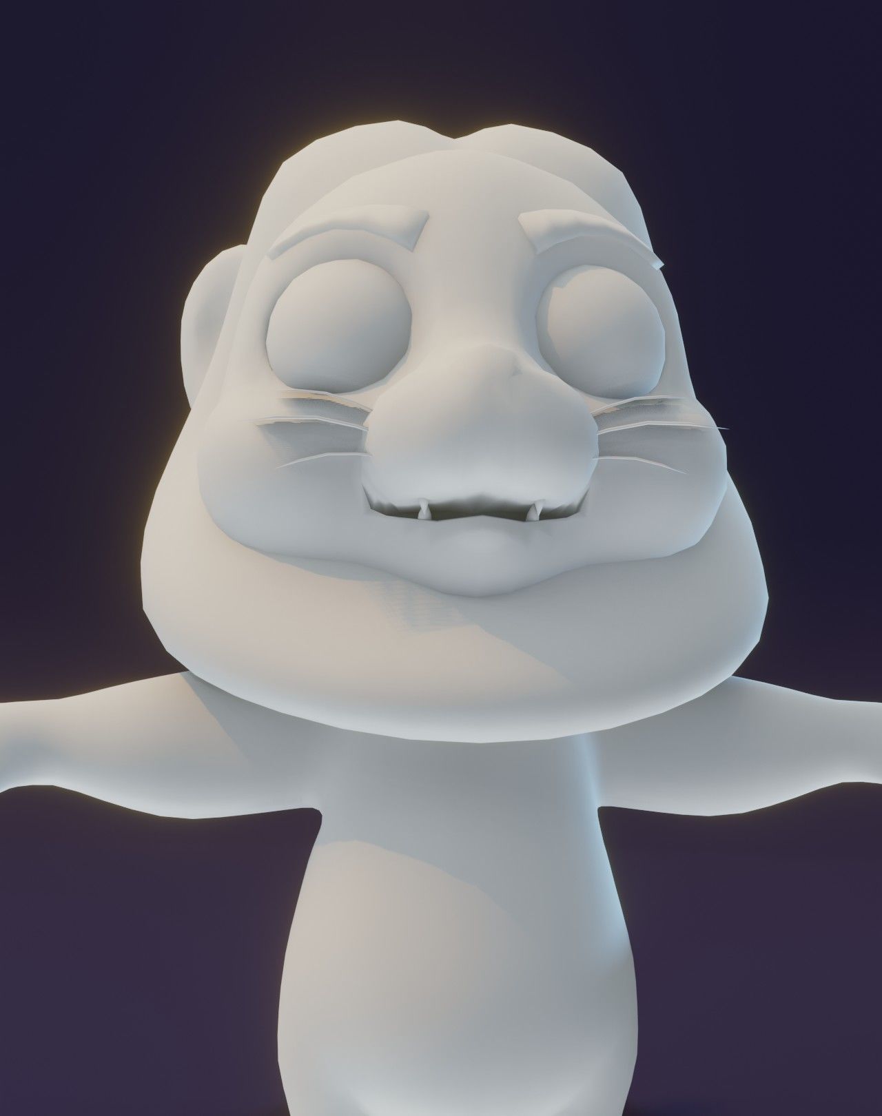 Cartoon Lion Rigged Base Mesh 3D Model Low-poly 3D model_7