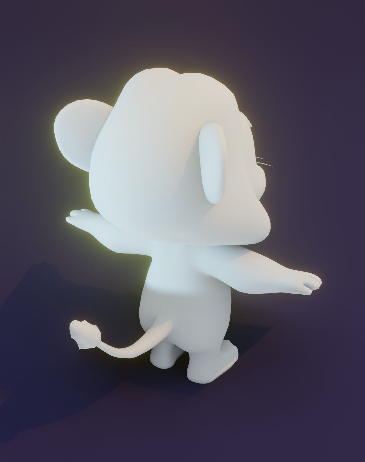 Cartoon Lion Rigged Base Mesh 3D Model Low-poly 3D model_6