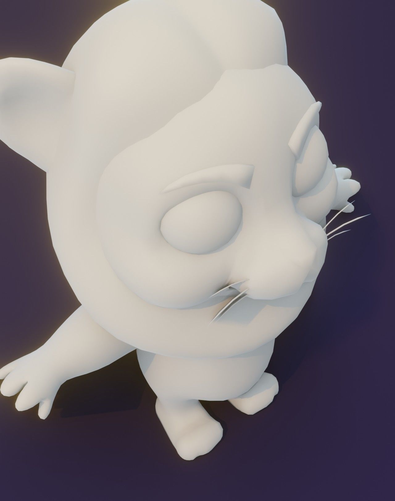 Cartoon Lion Rigged Base Mesh 3D Model Low-poly 3D model_14