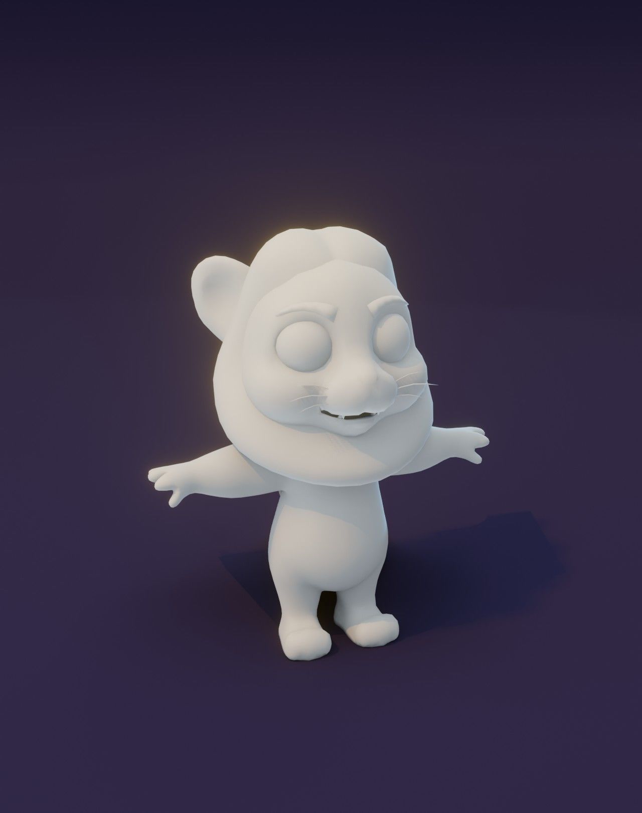 Cartoon Lion Rigged Base Mesh 3D Model Low-poly 3D model_18