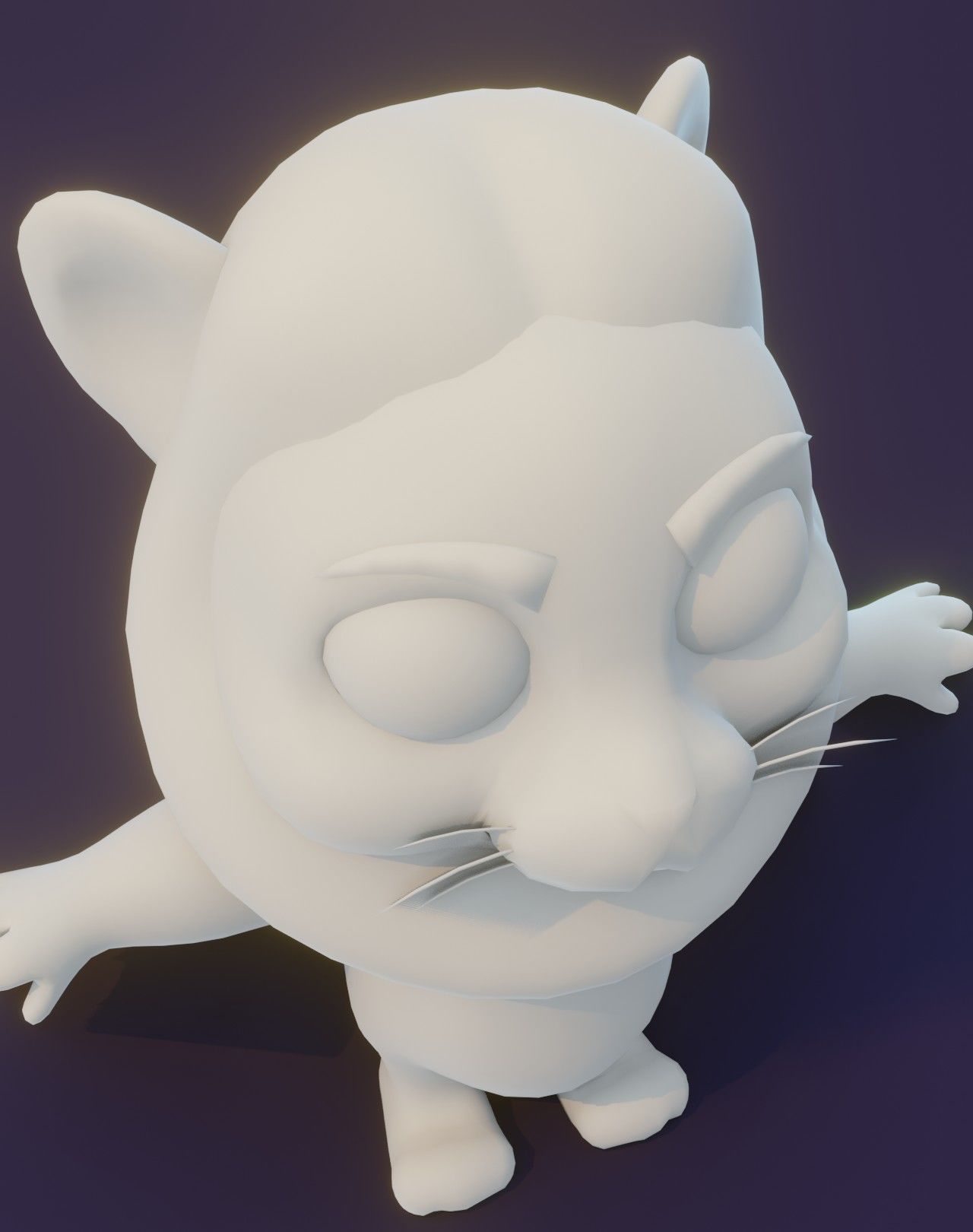 Cartoon Lion Rigged Base Mesh 3D Model Low-poly 3D model_17