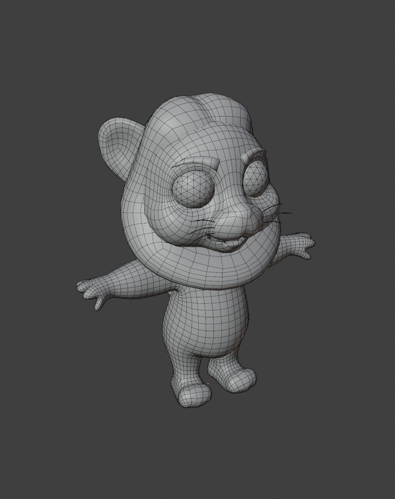 Cartoon Lion Rigged Base Mesh 3D Model Low-poly 3D model_2