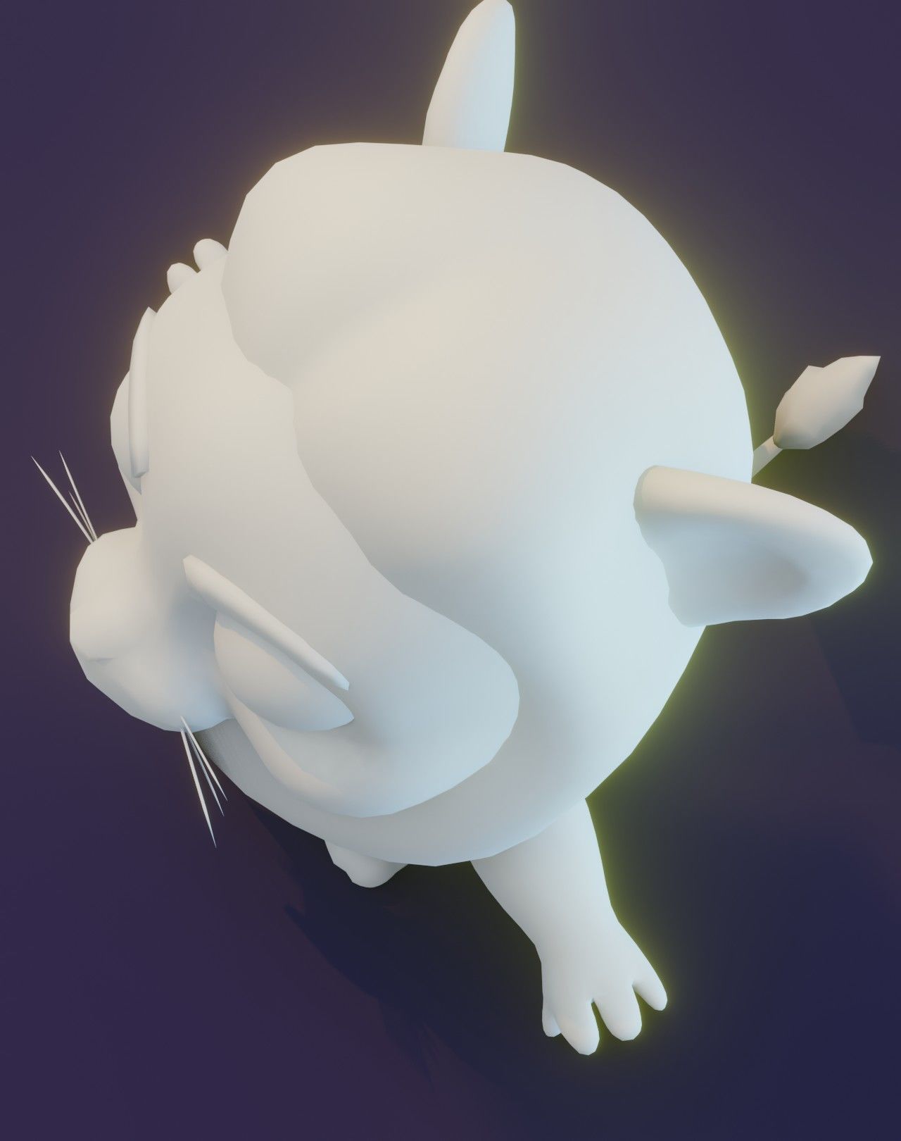 Cartoon Lion Rigged Base Mesh 3D Model Low-poly 3D model_8