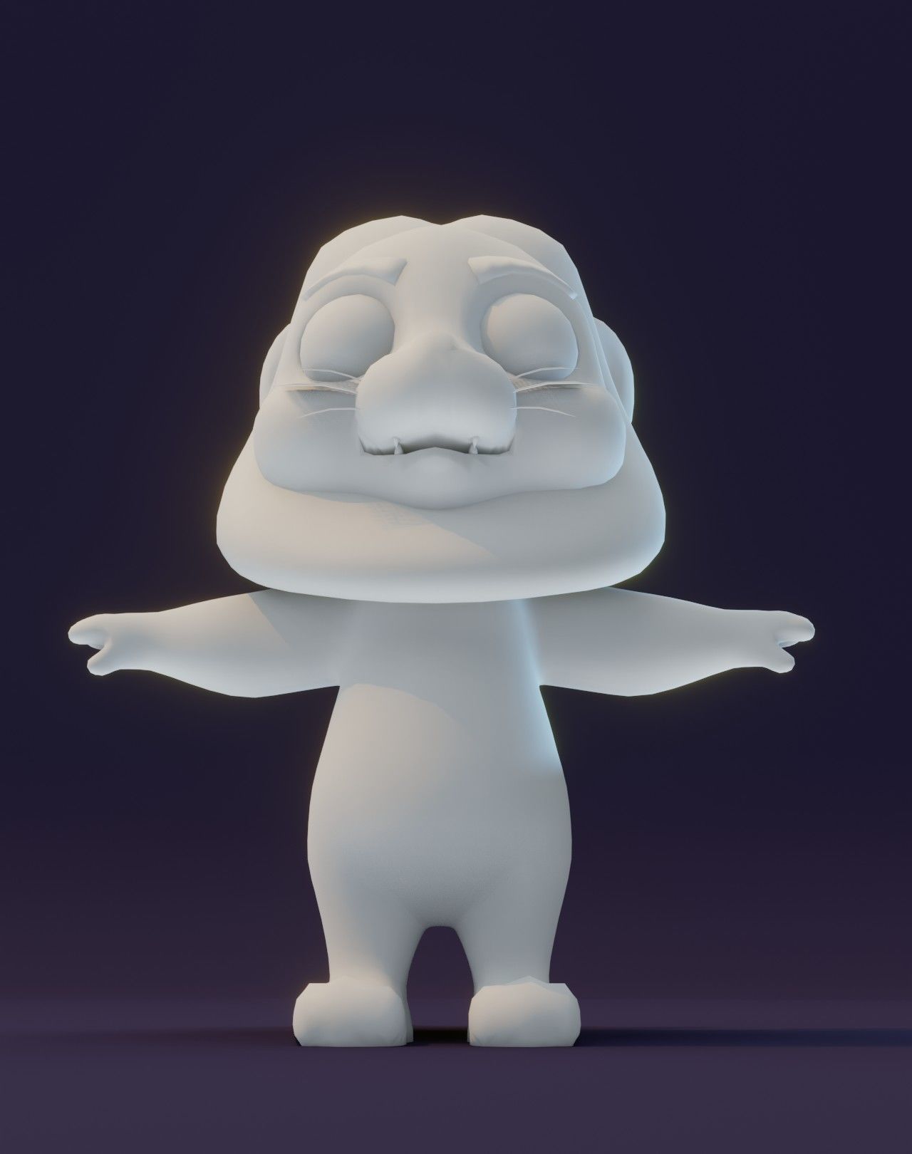 Cartoon Lion Rigged Base Mesh 3D Model Low-poly 3D model_10