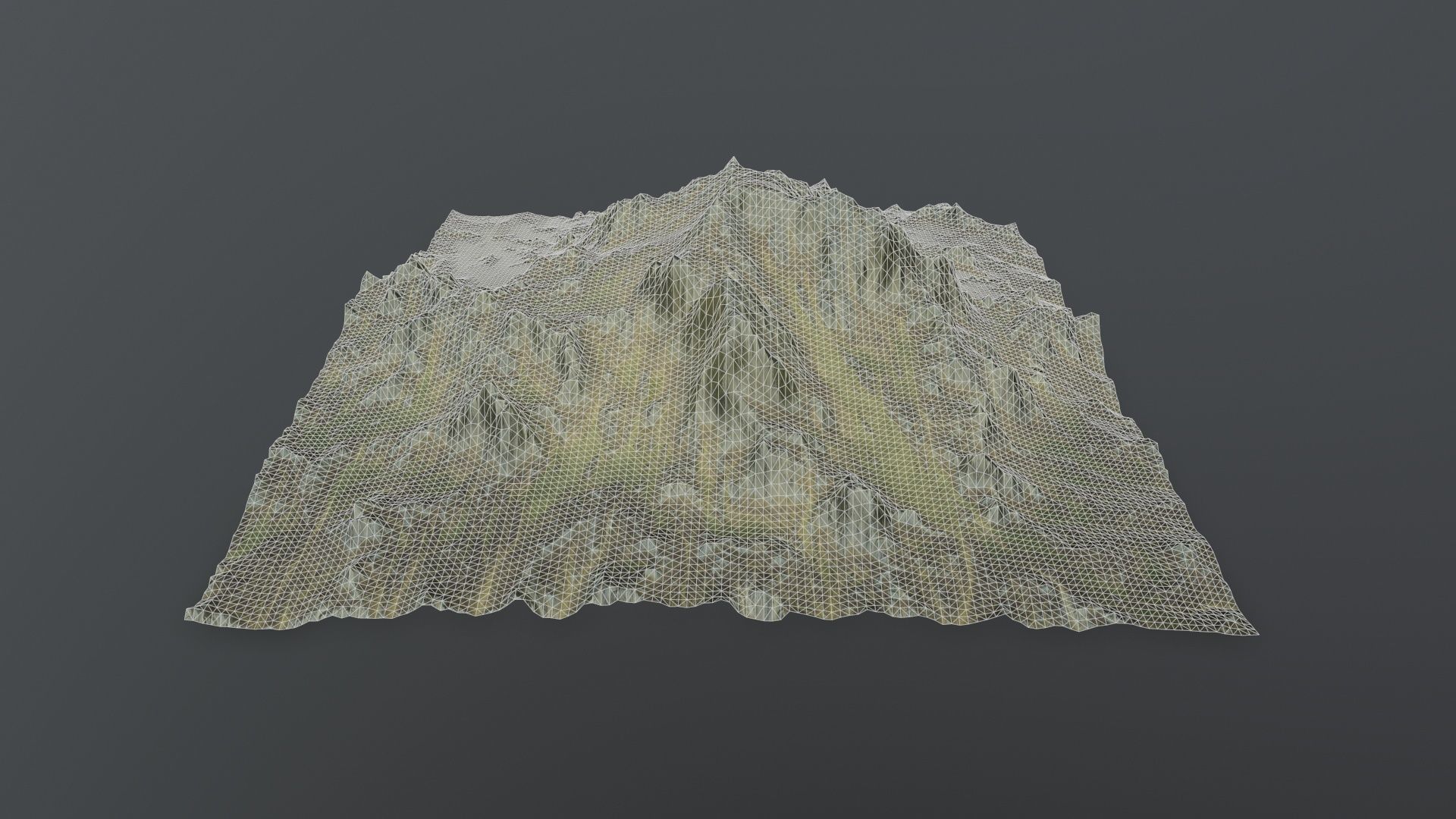 Terrain mountain Low-poly 3D model_12