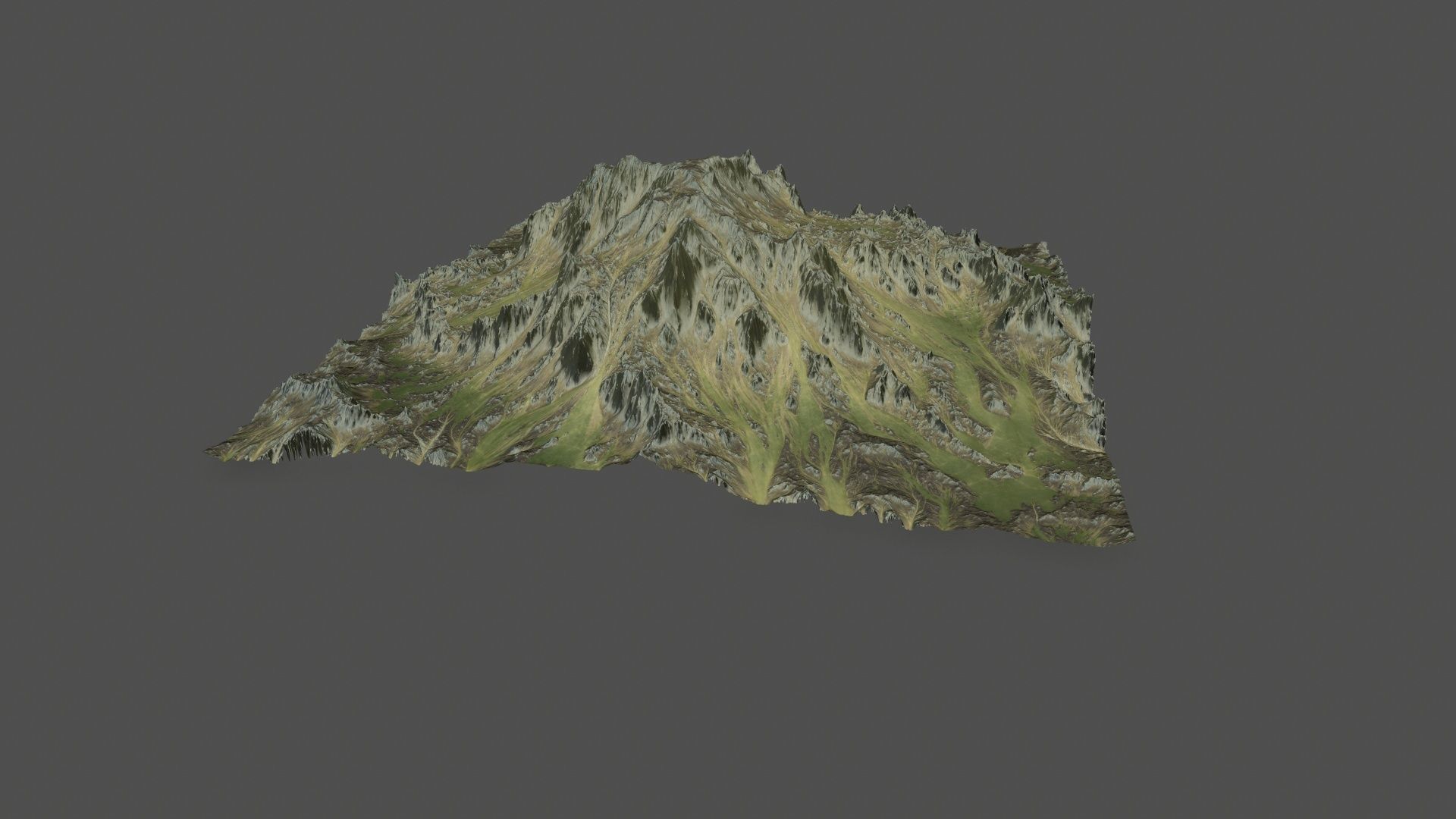 Terrain mountain Low-poly 3D model_5
