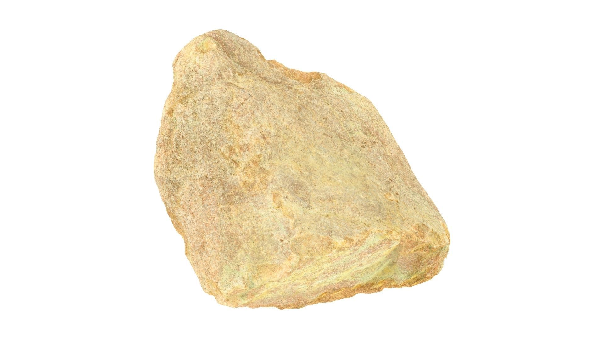 Yellow Rock Raw Scanned 3D model_4
