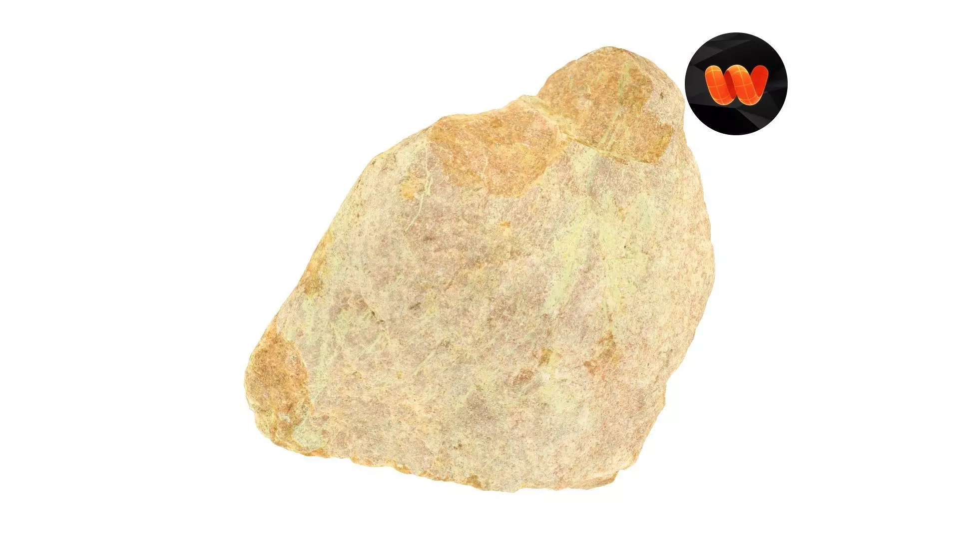 Yellow Rock Raw Scanned 3D model_0