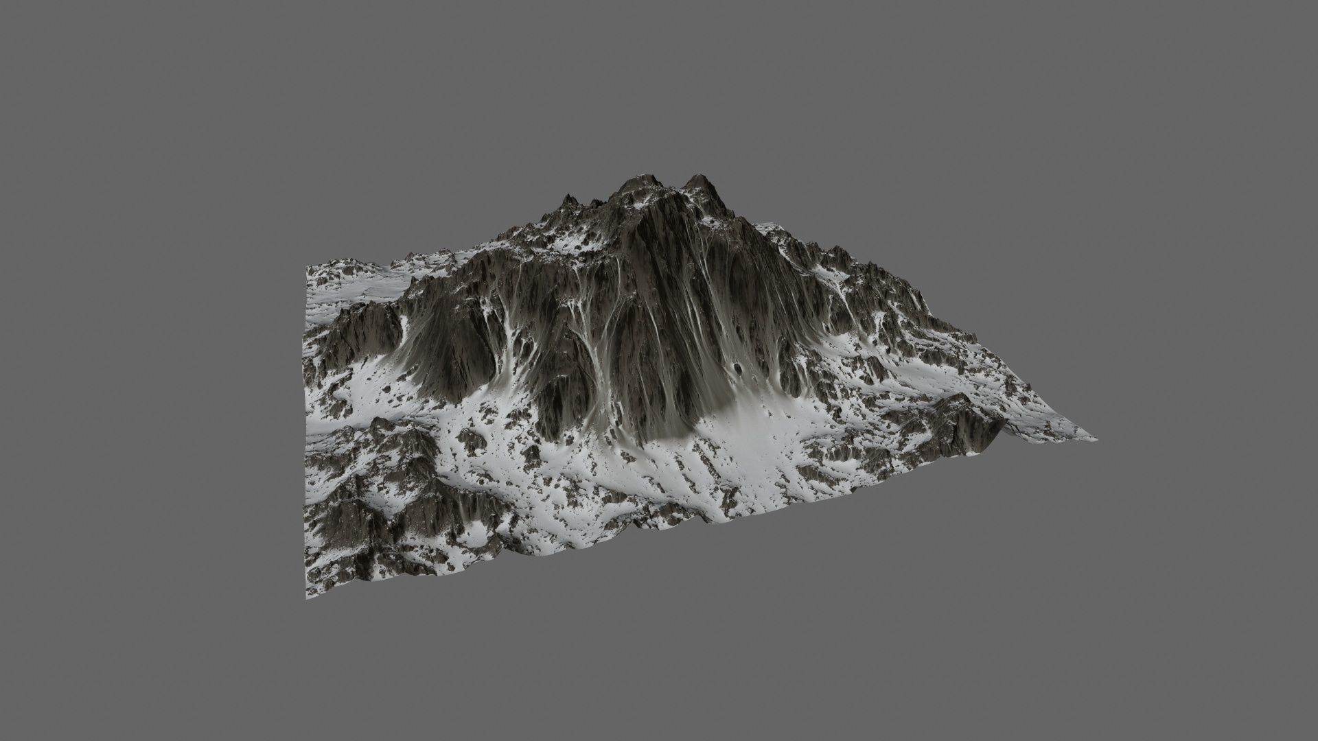 Snow Mountain Low-poly 3D model_10