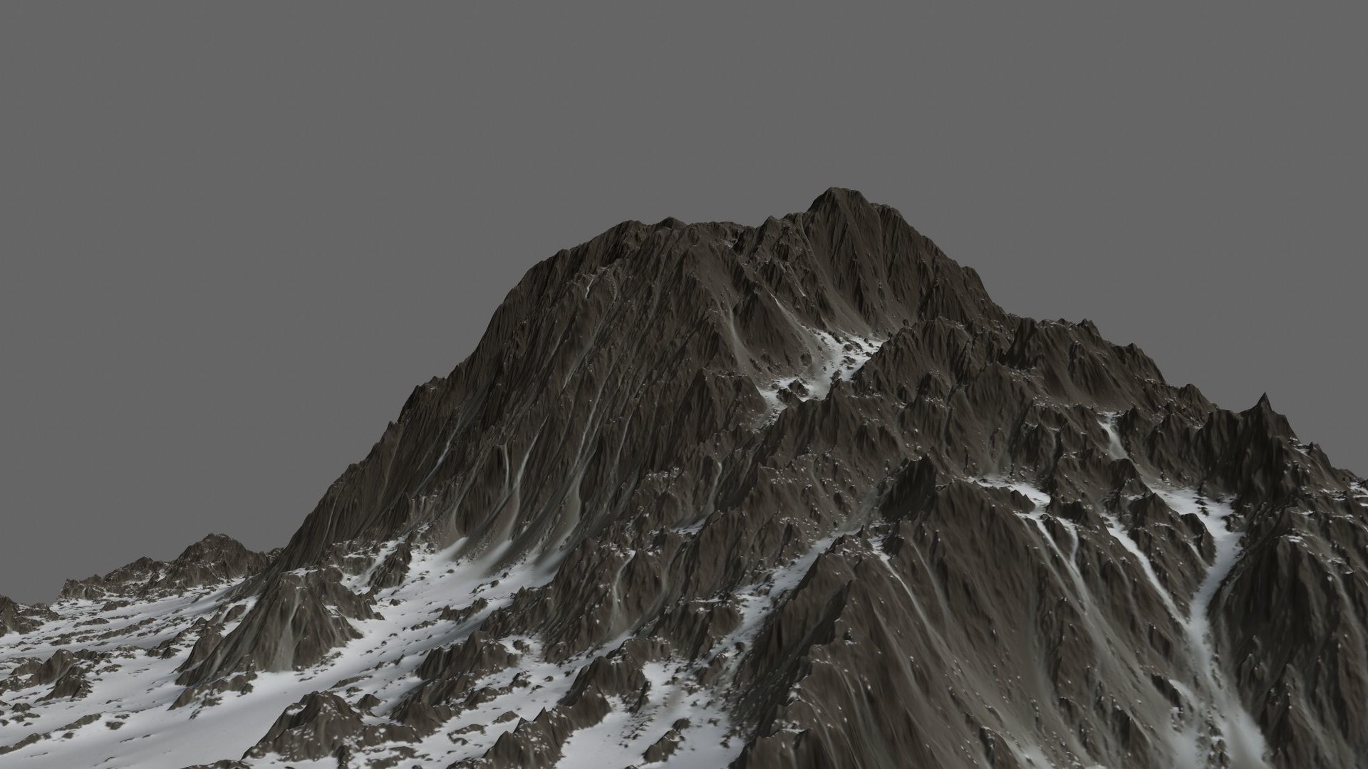 Snow Mountain Low-poly 3D model_6