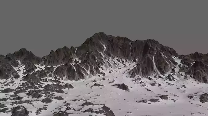 Snow Mountain Low-poly 3D model