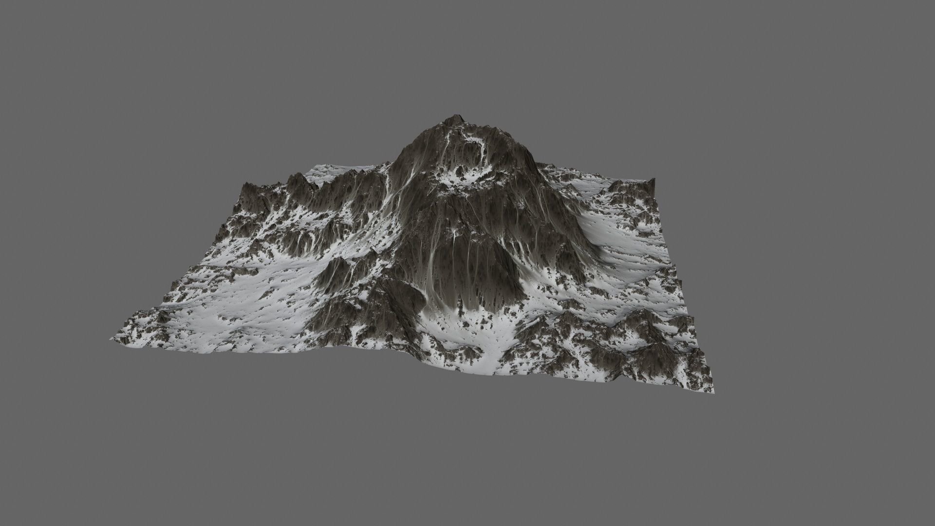 Snow Mountain Low-poly 3D model_11