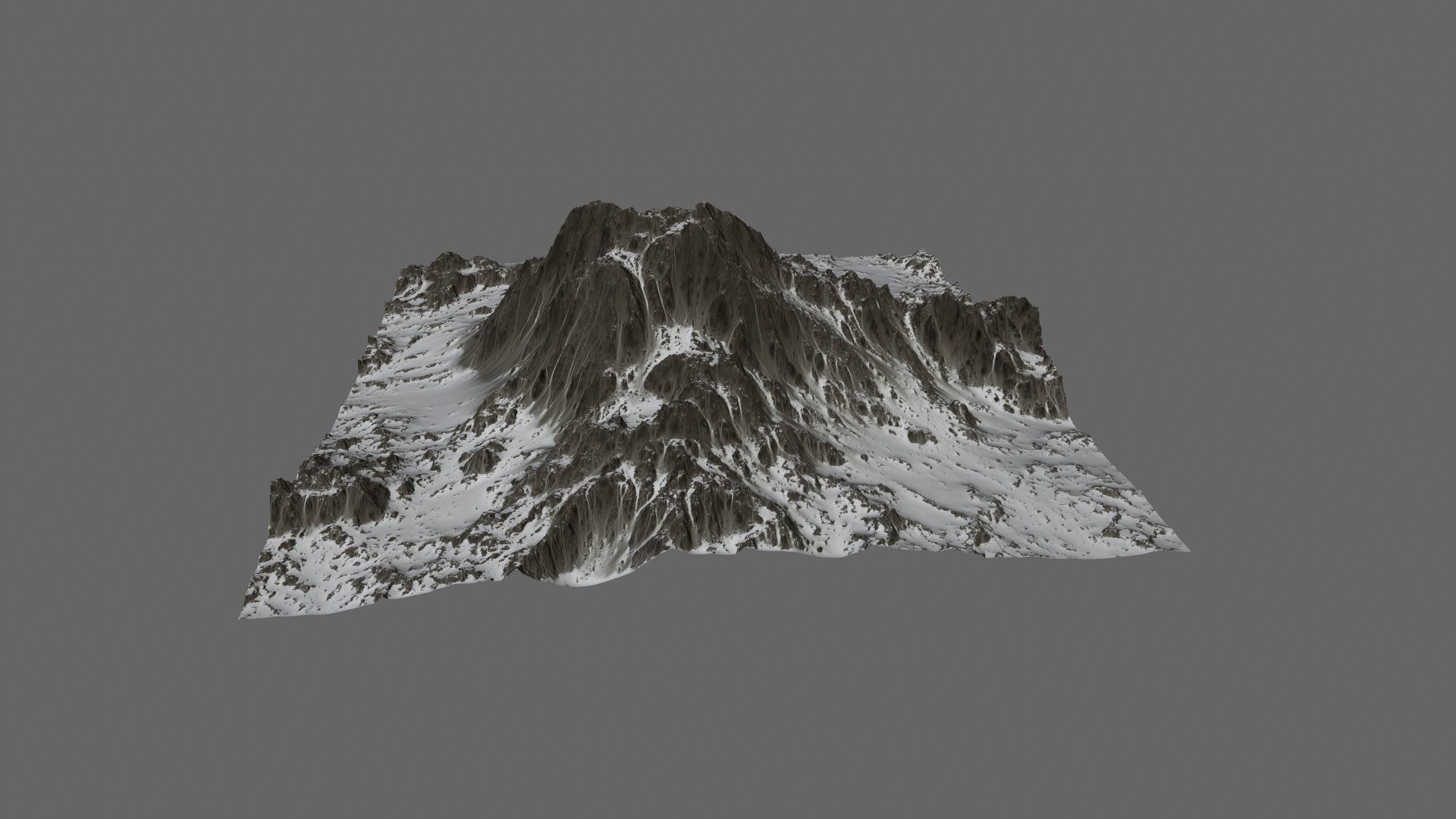 Snow Mountain Low-poly 3D model_8