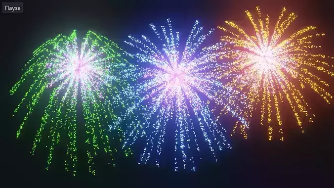 fireworks animation 3D model