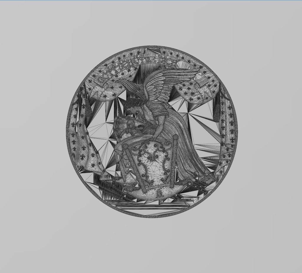 baptism coin 3D print model_1