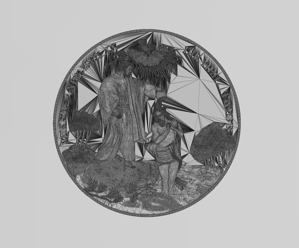 baptism coin 3D print model_0