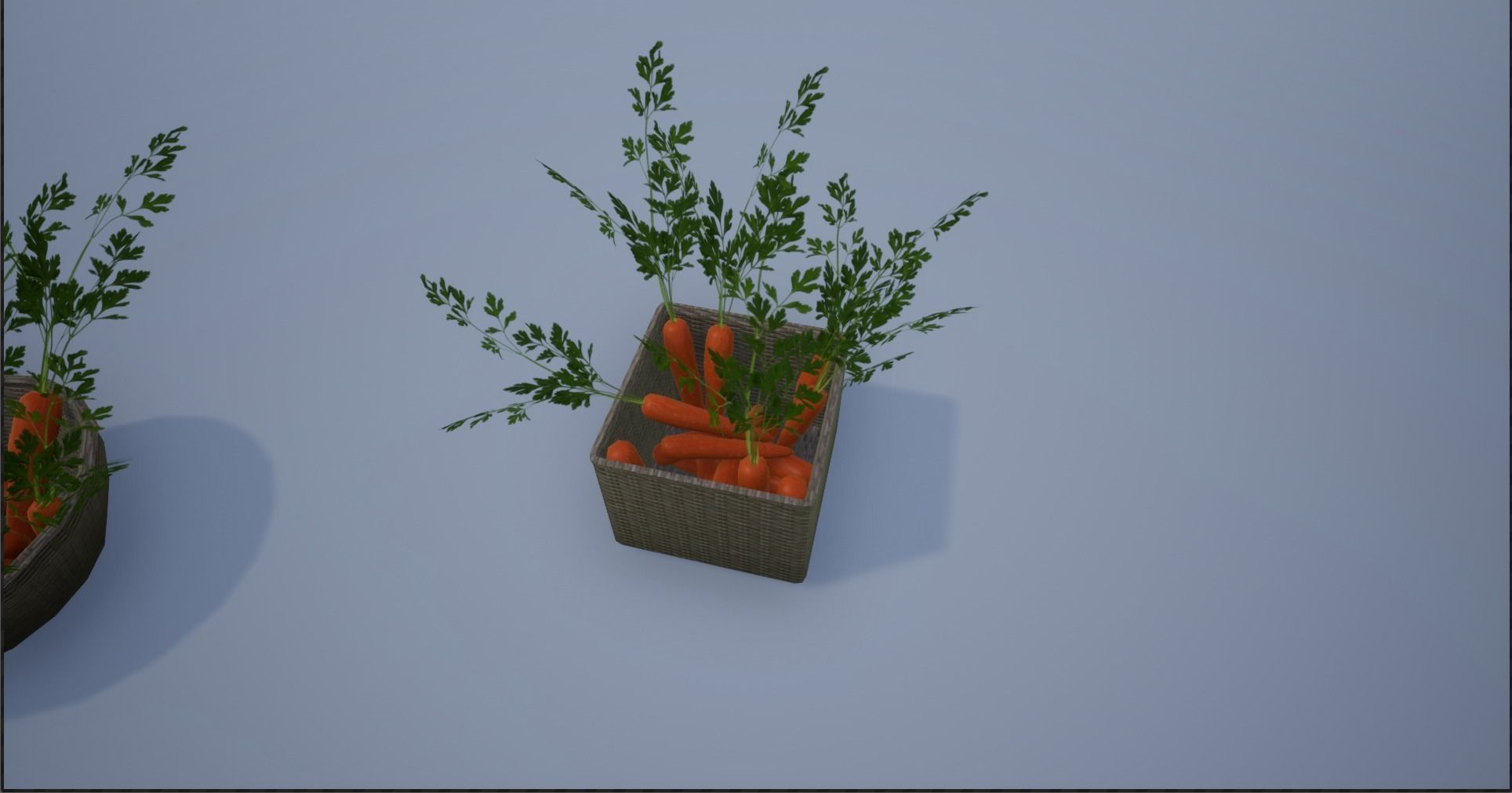 Carrots and Baskets Full of Carrots Low-poly 3D model_19
