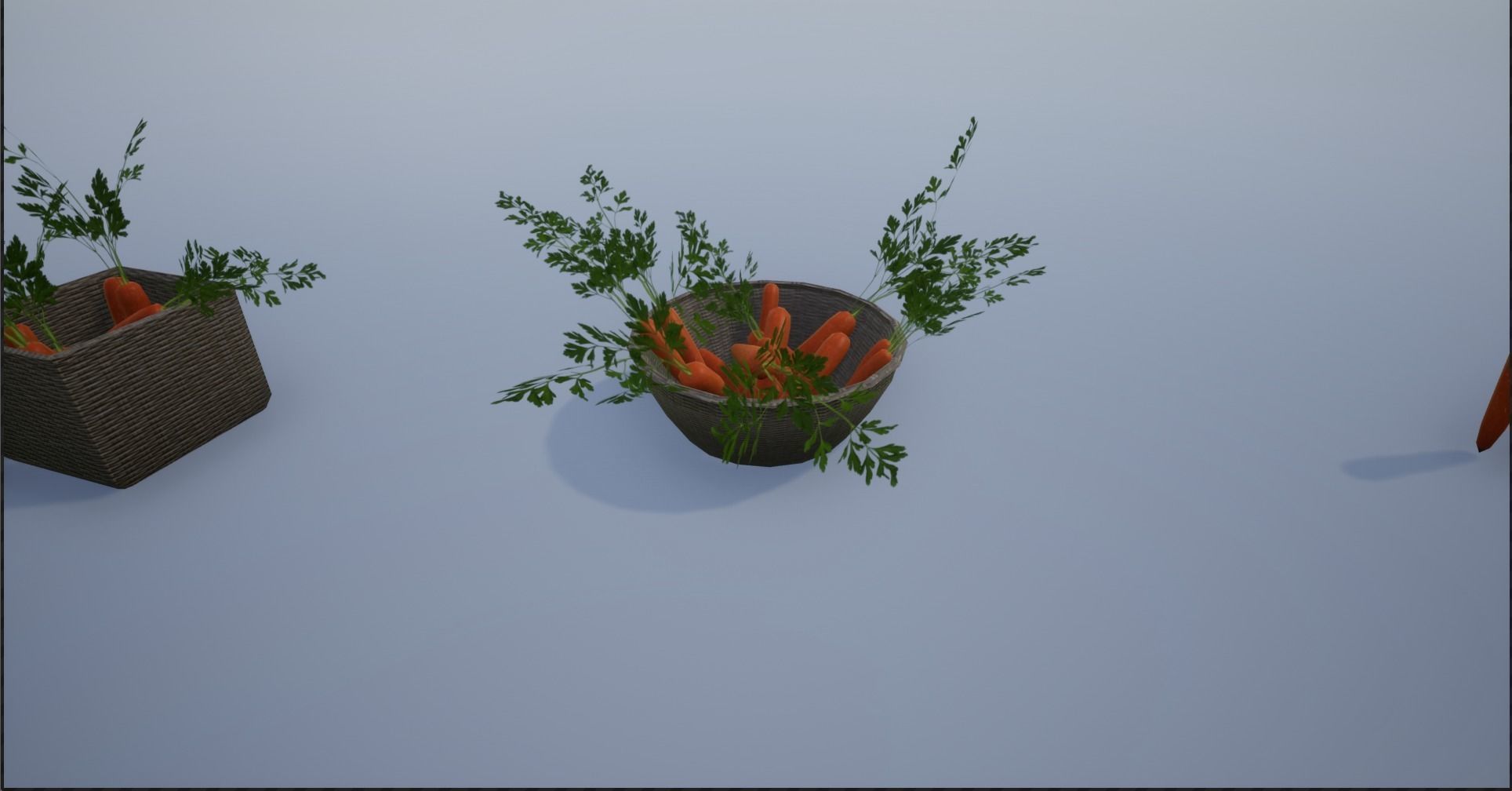 Carrots and Baskets Full of Carrots Low-poly 3D model_16