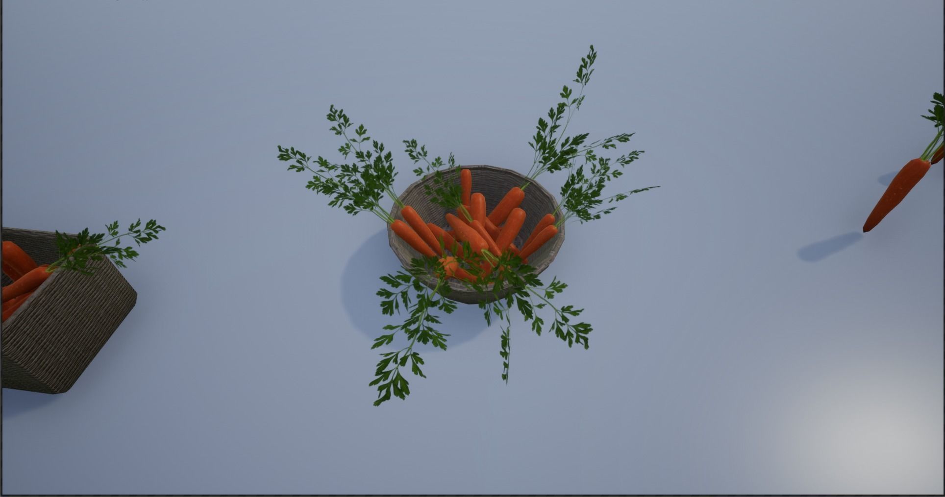 Carrots and Baskets Full of Carrots Low-poly 3D model_15