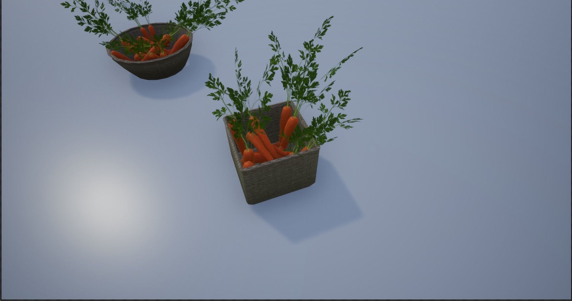 Carrots and Baskets Full of Carrots Low-poly 3D model_5