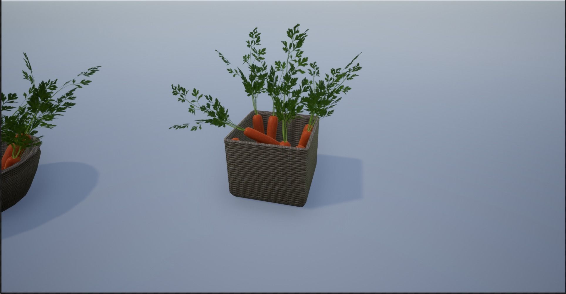 Carrots and Baskets Full of Carrots Low-poly 3D model_18