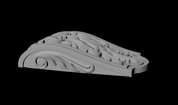 2 pilasters ornate design 3D model_2