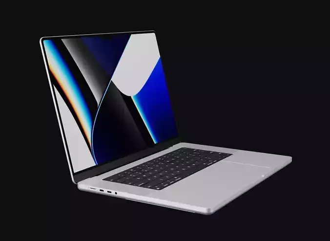 Apple Silicon MacBook Pro 16 inch 2021 in Official Design Low-poly 3D model