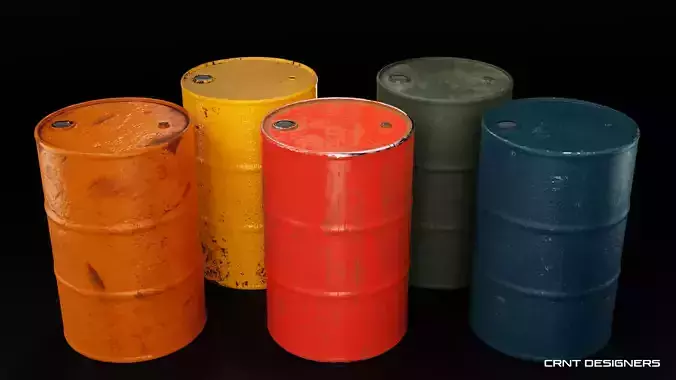 Low Poly And High Poly Barrel Pack