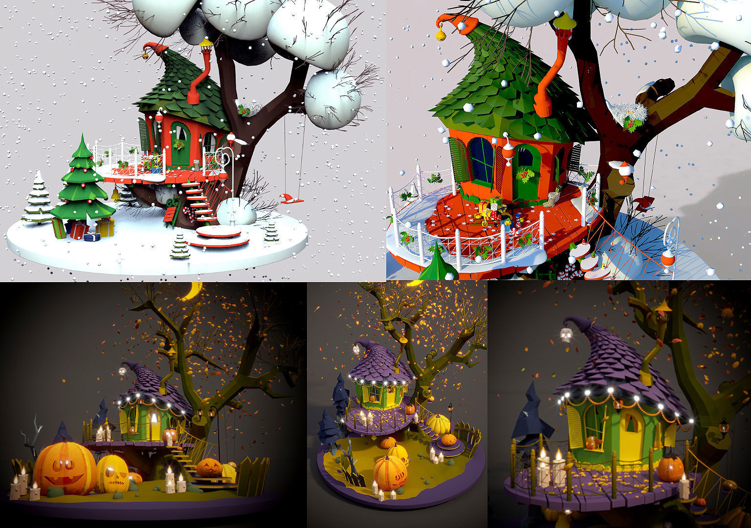 Halloween  and  Christmas 3D Model Collection_2