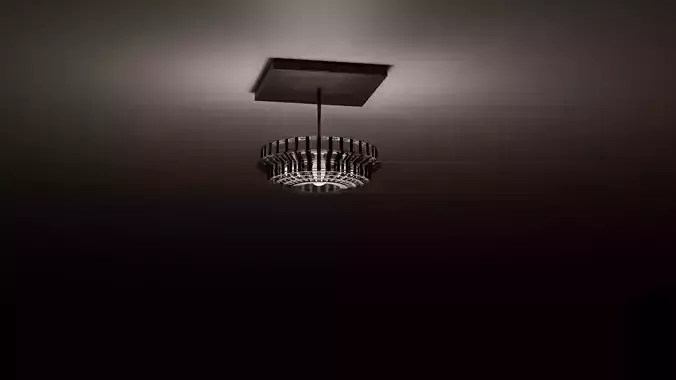 Modern Matte Black Framed Chandelier