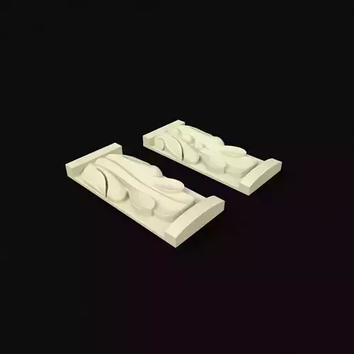 2 pilasters pair of sculptures 3D model