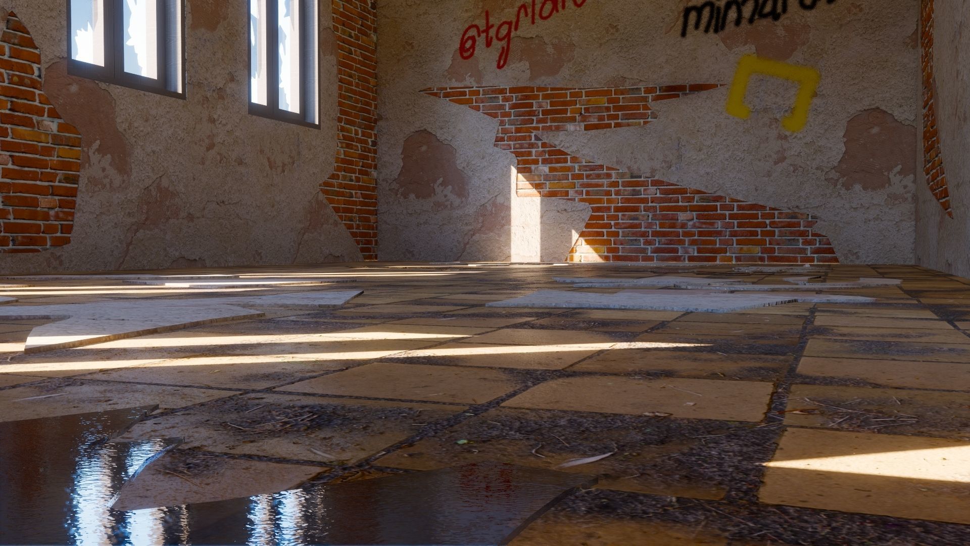 ABANDONED HOUSE Low-poly 3D model_9
