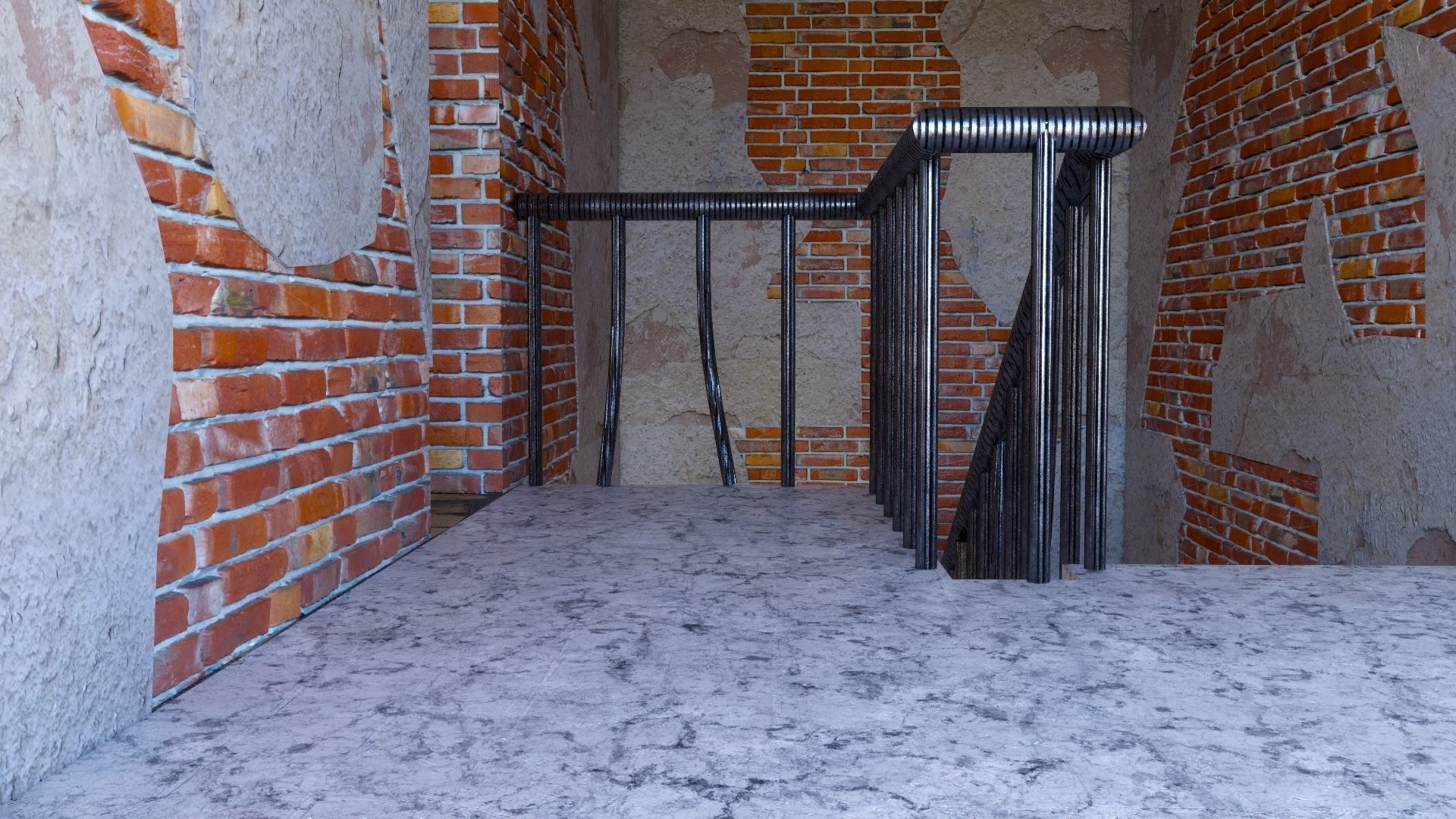 ABANDONED HOUSE Low-poly 3D model_14