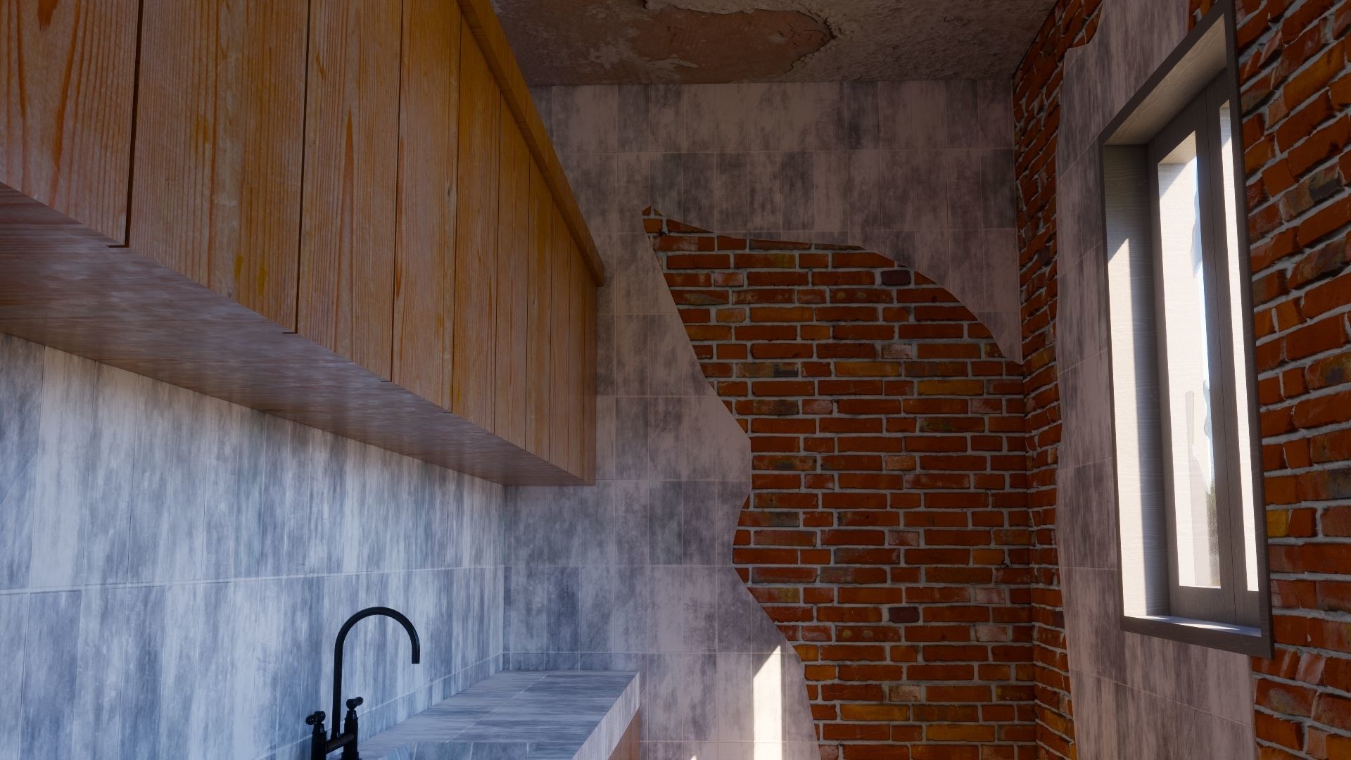 ABANDONED HOUSE Low-poly 3D model_32