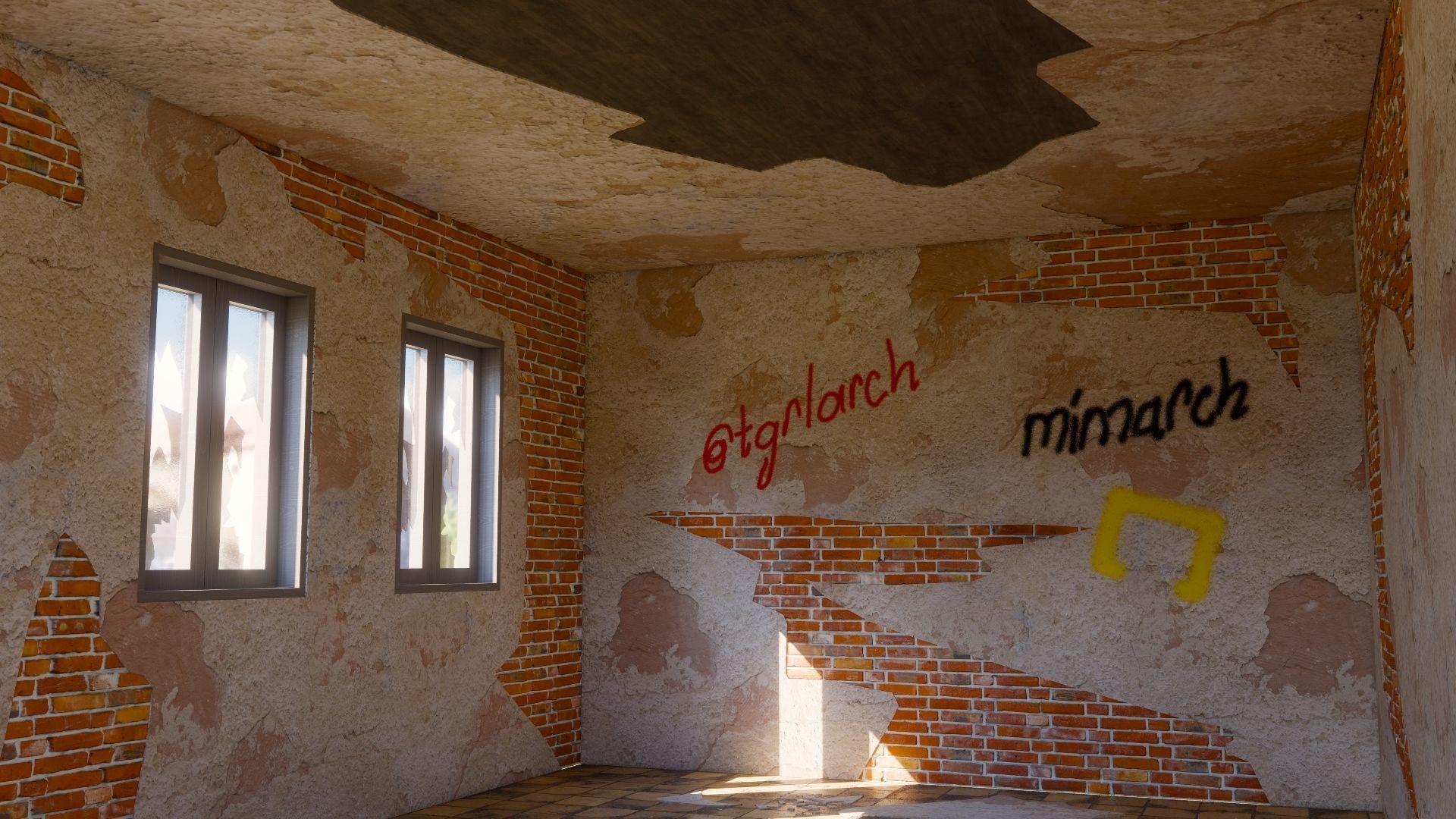 ABANDONED HOUSE Low-poly 3D model_3