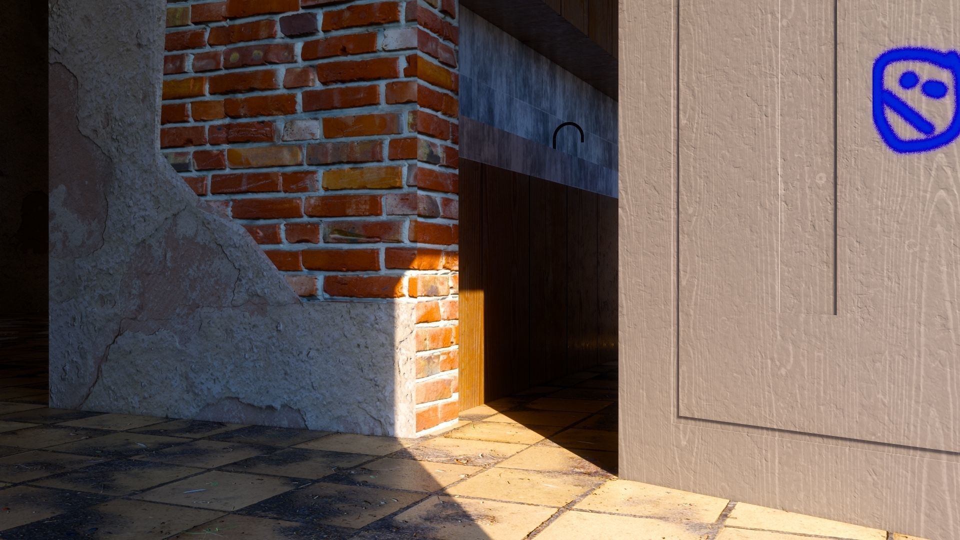 ABANDONED HOUSE Low-poly 3D model_11