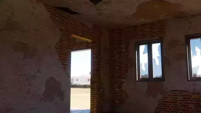 ABANDONED HOUSE Low-poly 3D model