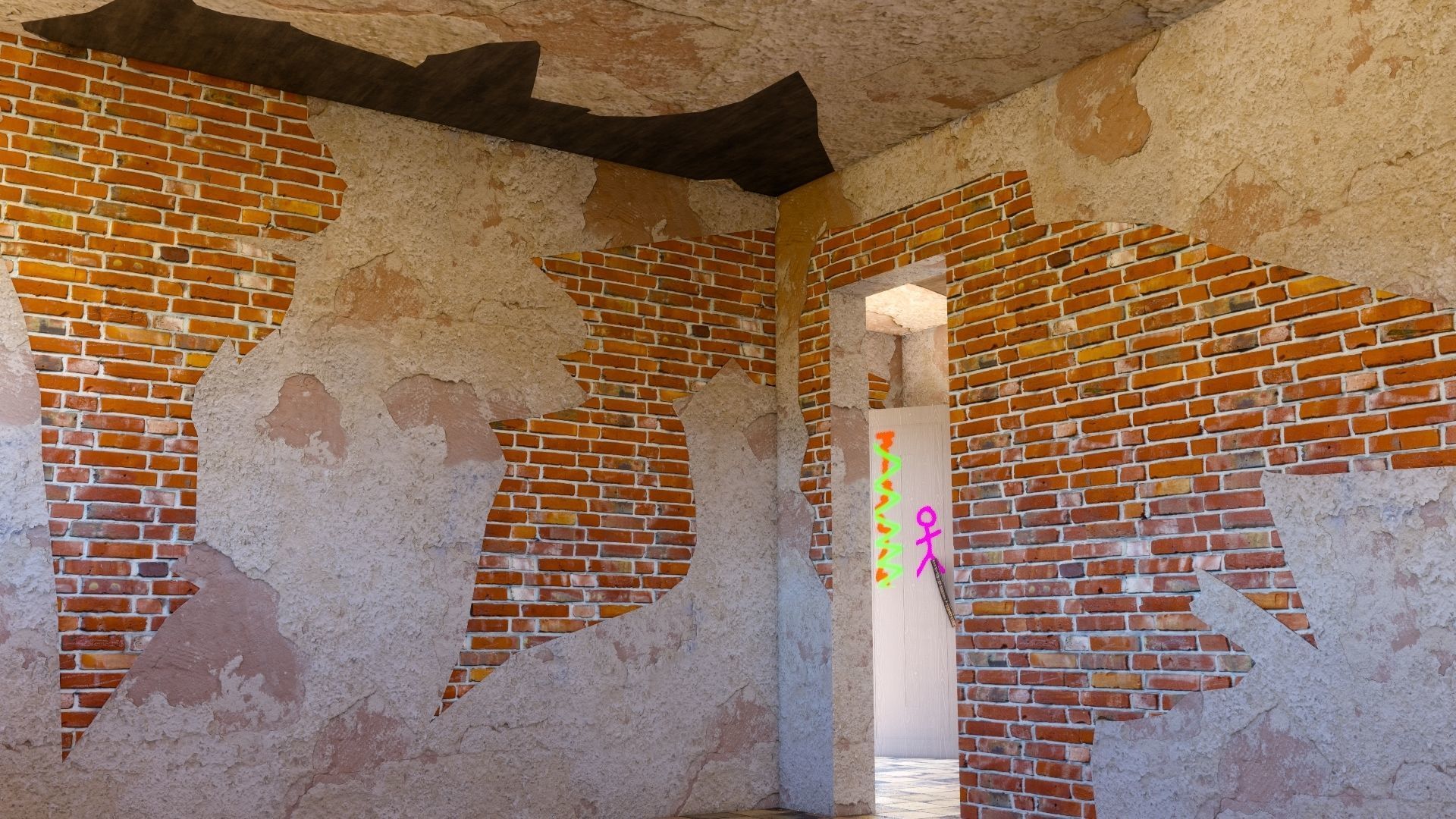 ABANDONED HOUSE Low-poly 3D model_33